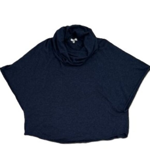 Joie Navy Blue 'Celia' Cowl Neck Armhole Poncho - Picture 3 of 8